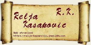 Relja Kasapović vizit kartica